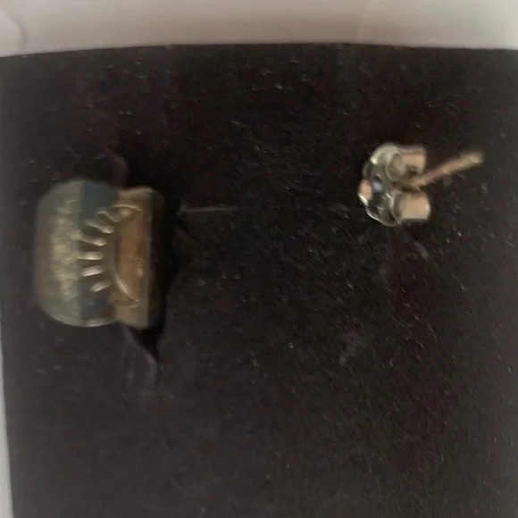 Vintage Sterling Silver Turquoise Feather Dangle Earring Pierced and Ear Cuff - Picture 6 of 8